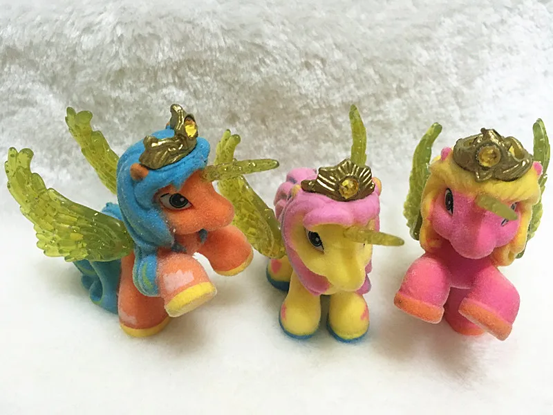 AILAIKI игрушка 10 шт./партия Флокирование Filly лошади звезды с крыльями серии