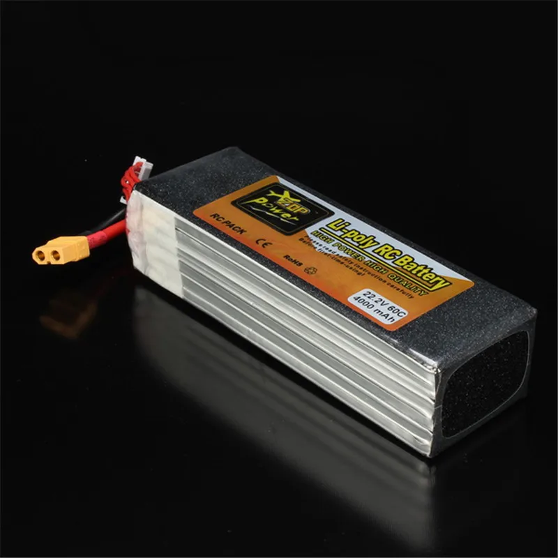 Original Rechargeable ZOP Power 22.2V 4000mAh 6S 60C Lipo Battery XT60 Plug | Игрушки и хобби