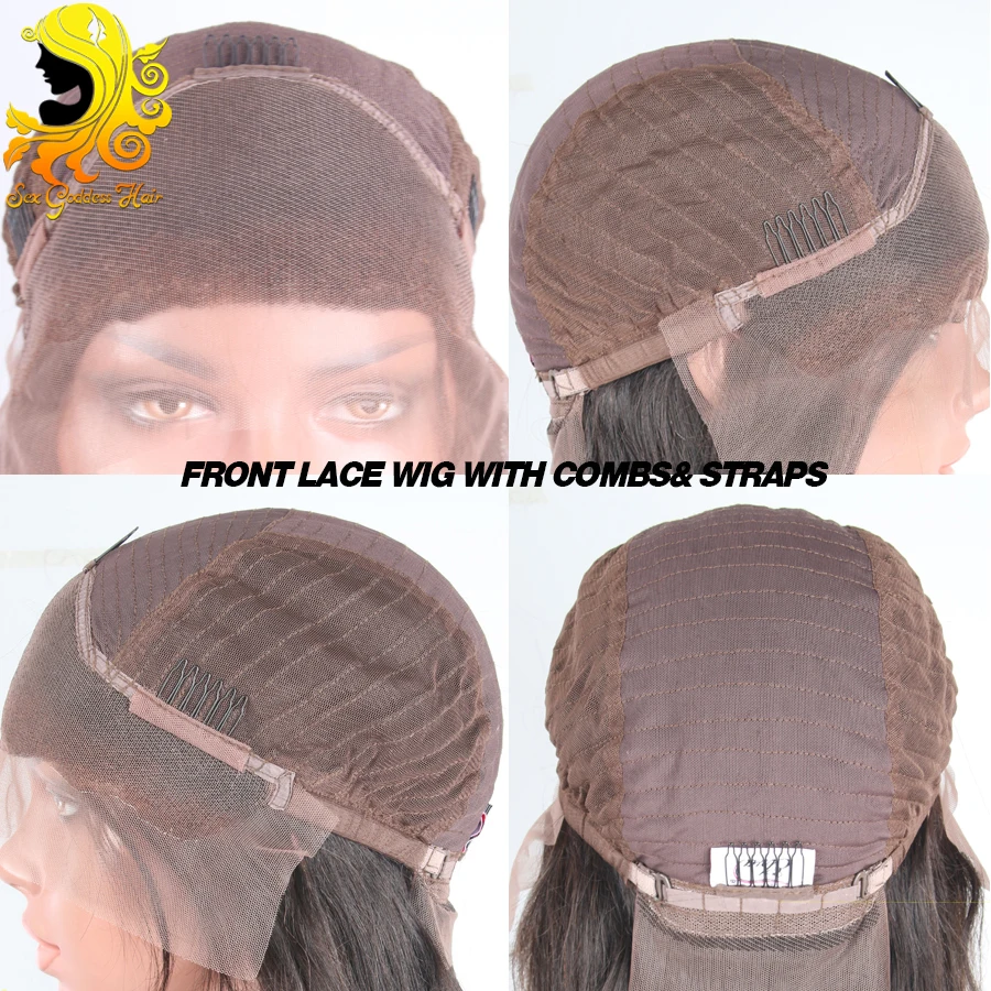 7A Unprocessed Straight Lace Front Wig Instock Brazilian Full Human Hair Wigs For Black Women Glueless | Шиньоны и парики