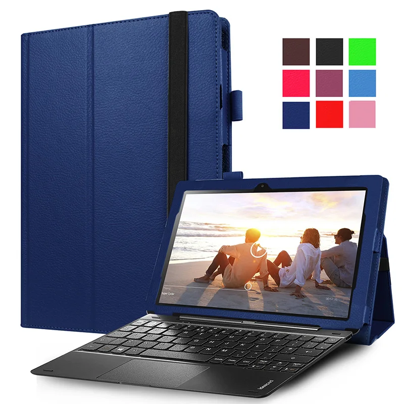 MIIX 310 Mcdark для lenovo miix 310 210 miix 320-10ICR 10,1 дюймов чехол s трехслойный кожаный чехол-подставка с шелковой текстурой чехол для планшета - Цвет: MIIX 310