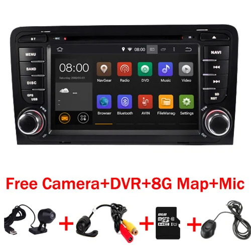 В наличии Android 7 1 автомобильный DVD GPS навигатор для Audi A3 dvd плеер 2002 2011 стерео аудио