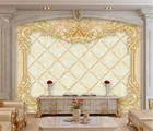 Пользовательские Euporean узор фрески обои 3d настенная бумага фрески для гостиной papel де parede 3D фото обои