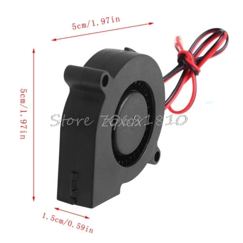 50 мм x 15 DC 12V 0.14A 2-контактный компьютер PC рукав-подшипник вентилятор охлаждения 5015