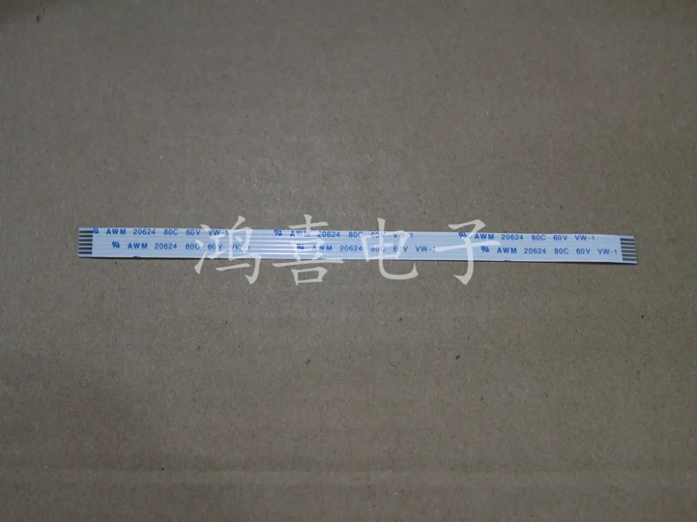 Новинка 10 шт. FFC FPC гибкий кабель с ПВХ изоляцией 1 0 мм Pitch 6 pins Длина 150 вперед AWM 20624