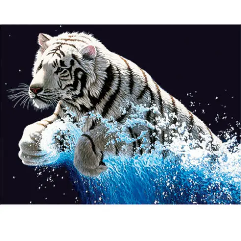 

New Needlework Cross stitch,14CT Unprinted for Embroidery kits Tiger Animal Cross-Stitching,set DIY Handmade wall home decor