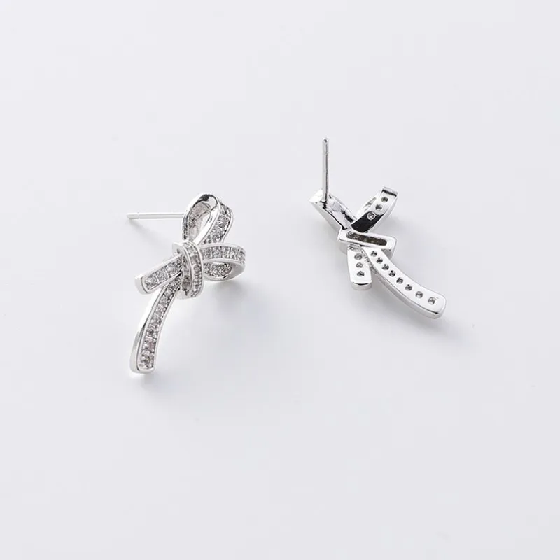 E225.Bowknot серьги темперамент моды личности Джокер подходит для Короткие | Украшения