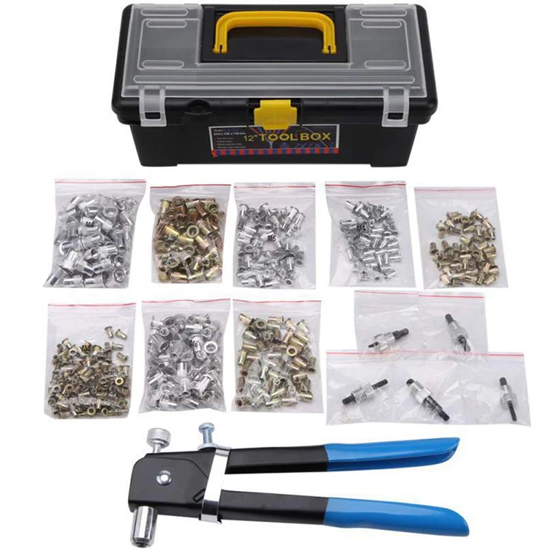 1200 шт. заклепочные пистолеты детали гайки с плоской головкой набор заклепочных