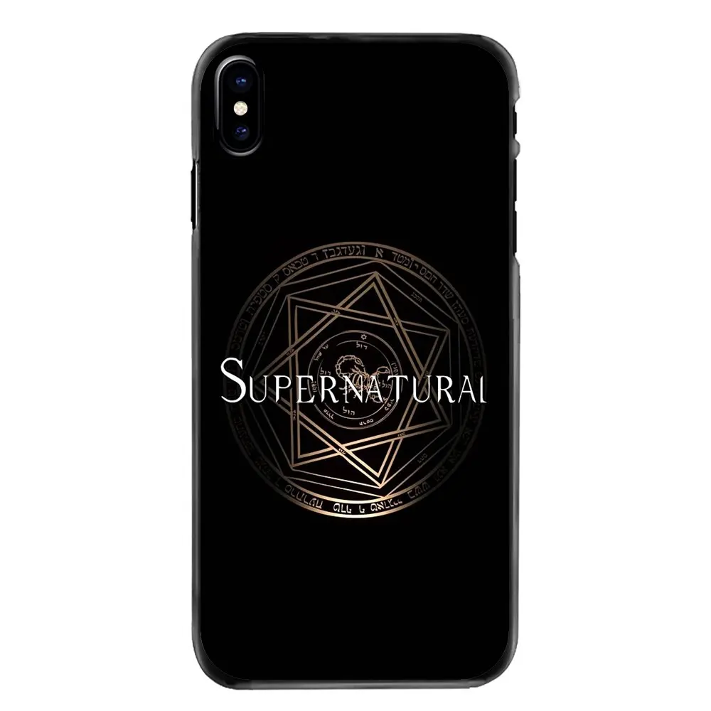 For Samsung Galaxy A3 A5 A7 A8 J1 J2 J3 J5 J7 Prime 2015 2016 2017 Plastic Black Cover Case Supernatural TV Show Quotes logo Art |
