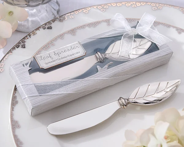 

Free shipping Wholesale New Butter knife arrival Chrome Leaf Spreader 300PCS/LOT wedding favors and gifts