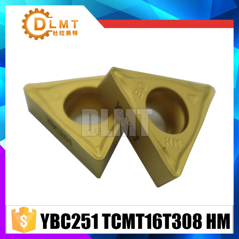 10 шт./компл. TCMT16T308-HM YBC251 cnc токарная вставка пластина режущего инструмента bladee