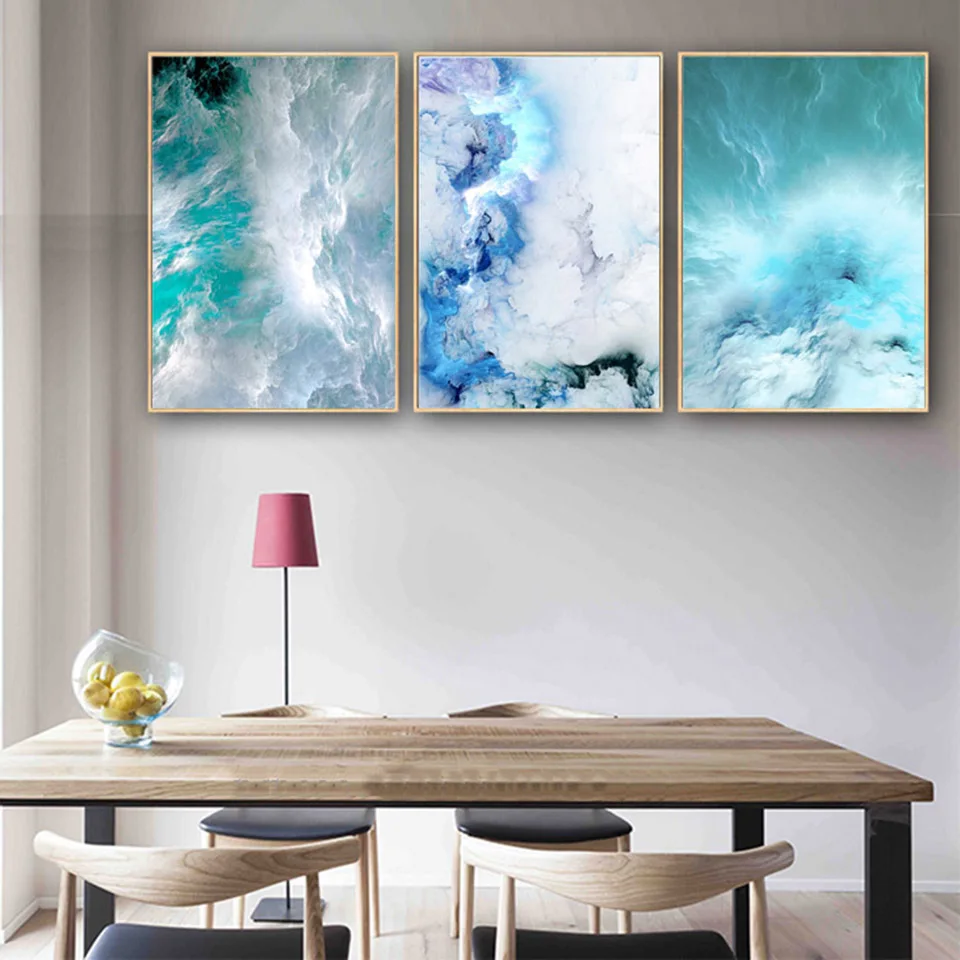 Печатных пляжное и море просмотра фотографий дома Nordic Wall Art Модульная картина