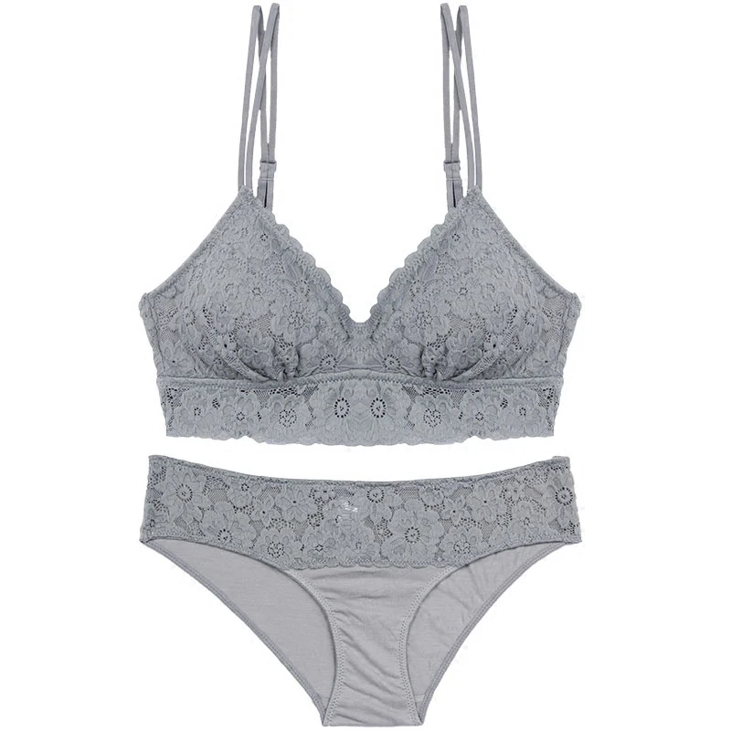 Женские кружевные трусики Бралетт комплект Бесшовного нижнего белья с хлопковой