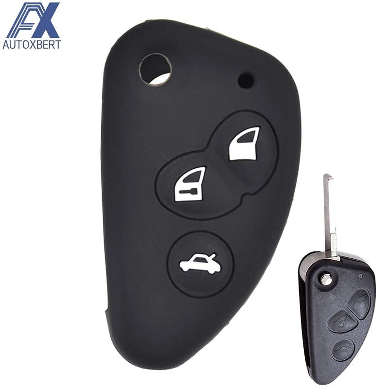 Защитный чехол AX для Alfa Romeo 147 156 166 GT JTD TS 3 кнопки|car key case cover|fob coversilicone fob cover |