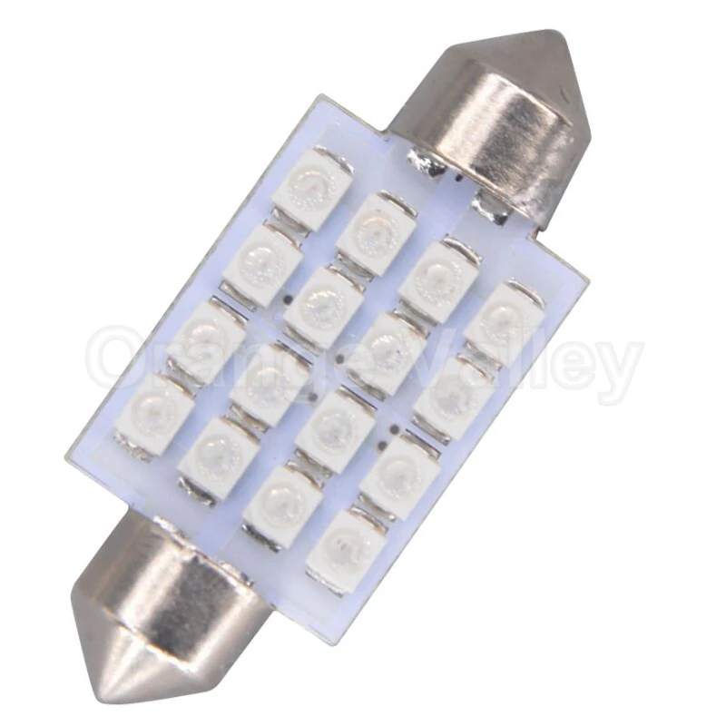 100 шт. супер яркий C5W 3528 1210 16 SMD СВЕТОДИОДНЫЙ Автомобильный купольный светильник гирлянда интерьерные лампочки 31 мм 36 мм 39 мм 41 мм авто освещение на крыше автомобиля