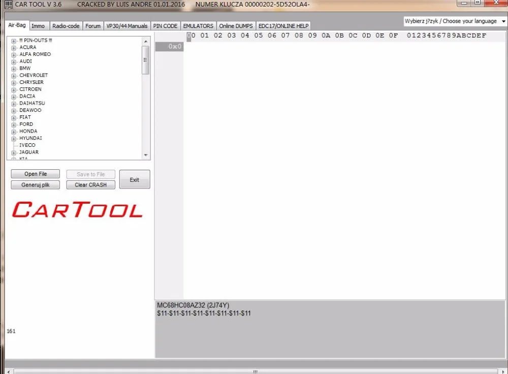 2016 Новый автомобильный инструмент программное обеспечение Cartool 3 6 для сброса