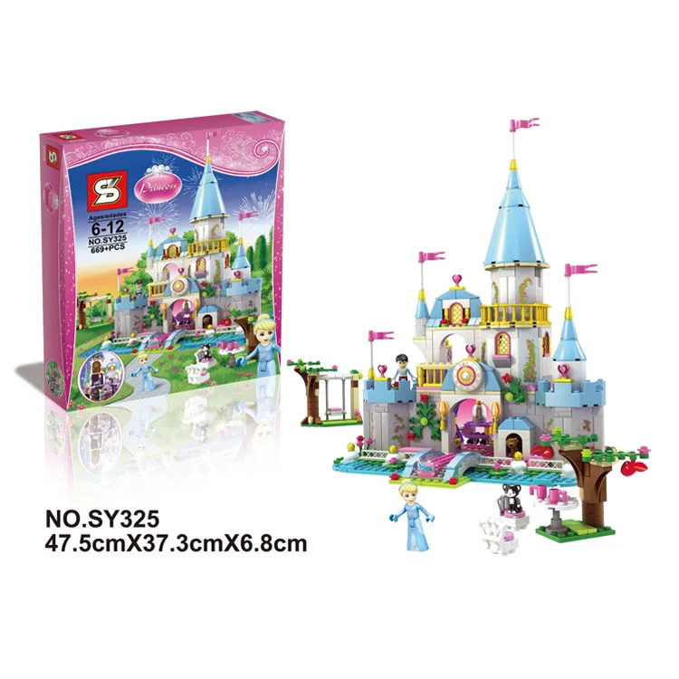 SY325 79279 подруг принцессы Building Block Золушка Романтический замок друзья блоки Кирпич