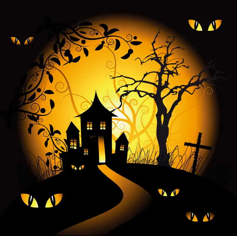 

5x7 Halloween Photography Backdrop Background Cloth Digital Vinyl Photo Background Studio Props Pumpkin Backdrops