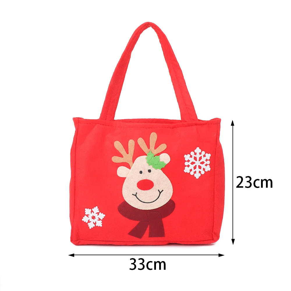 

New 1pc Cartoon Design Lovely Santa Claus Elk Snowman Non-woven Christmas Handbags Festive Party Decoration Supplies Accessories