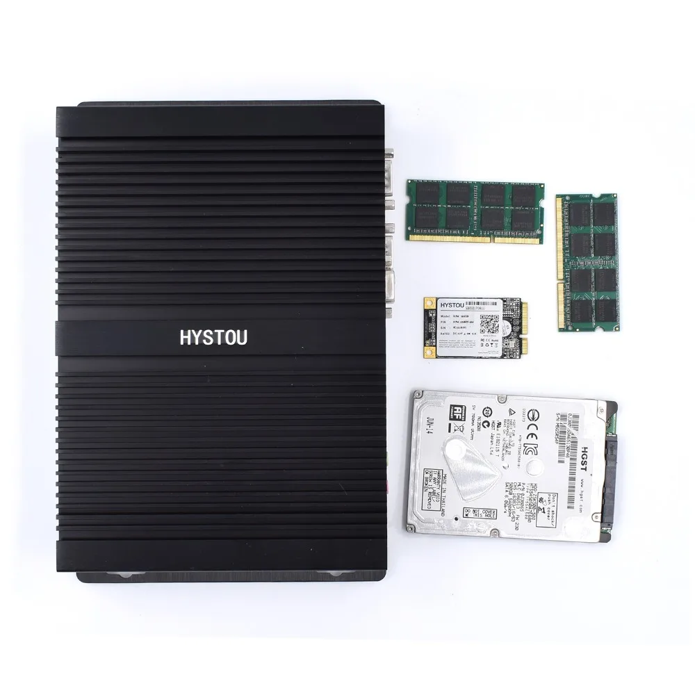 Intel core i5 5250u i3 7100u i7 4500u win7 2 COM HDMI VGA двойной дисплей Промышленный безвентиляторный дизайн портативный мини компьютер