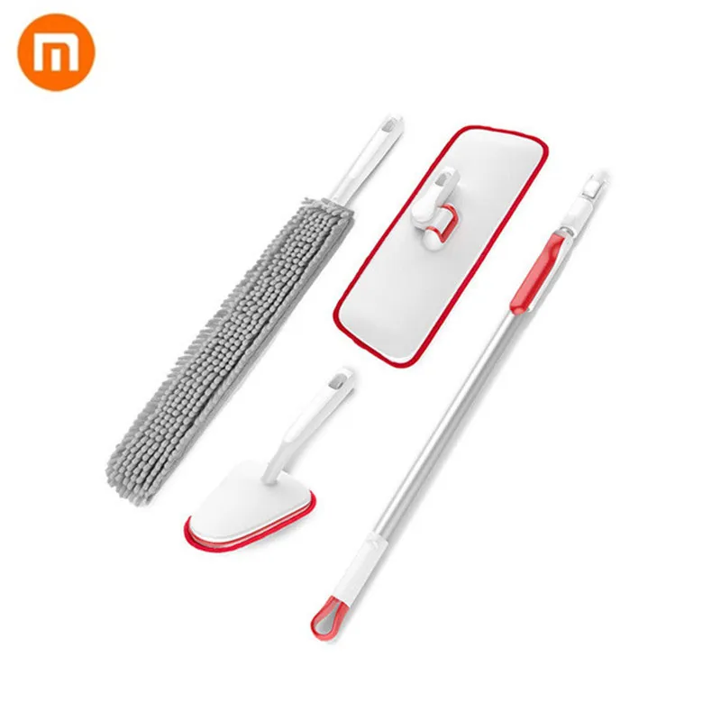 Cleaning Sets Xiaomi Yijie многофункциональные чистящие наборы, ручная плоская швабра, Сгибаемая щетка для чистки пыли, чистящие инструменты для дома - Цвет: Cleaning Sets