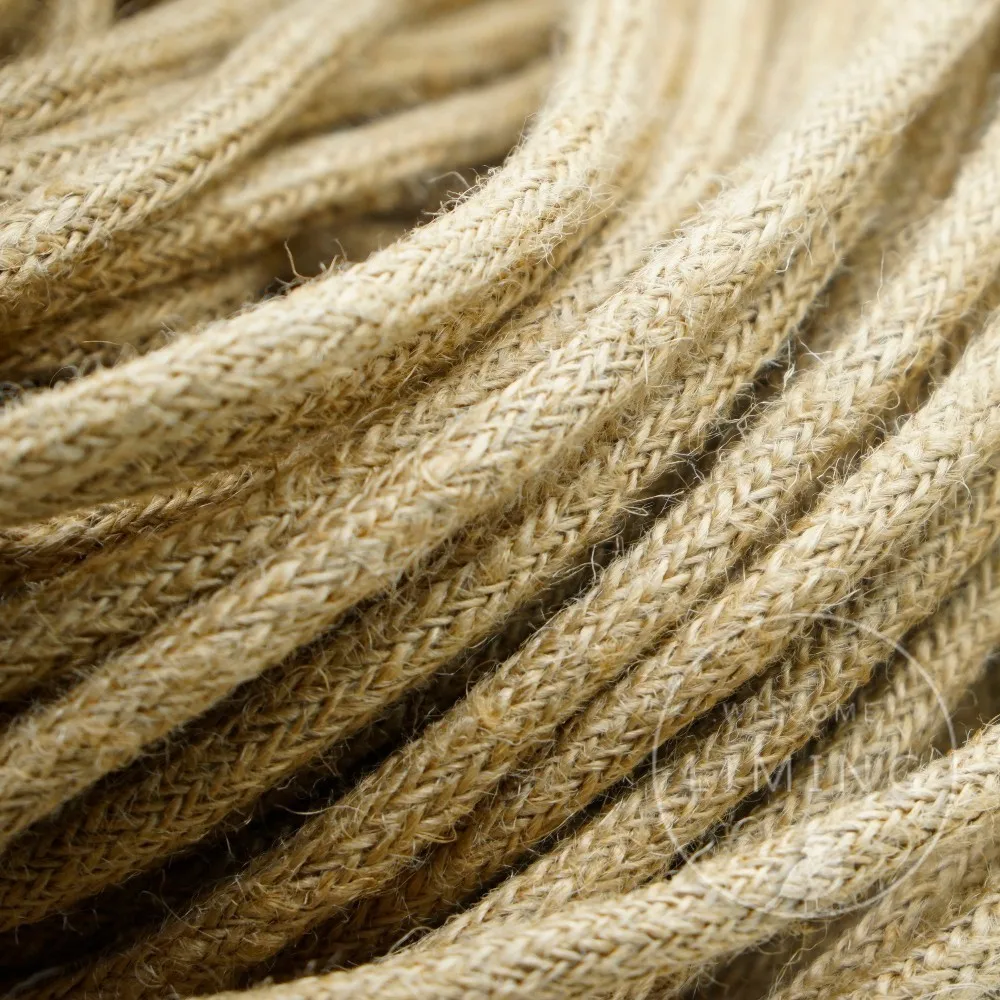 rope 2*0,75 10 м/лот Edison текстильный кабель, тканевый провод для люстры подвесные провода ламп плетеная ткань Электрический кабель Винтаж лампы шнур - Цвет: rope