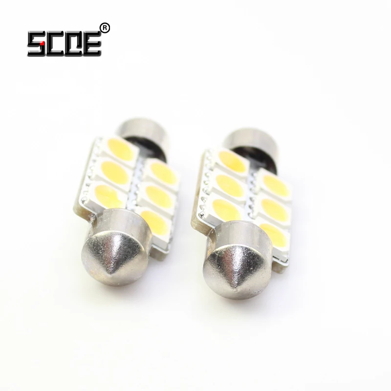 Светодиодная лампа SCOE 36 мм 12 В 6SMD 5050LED для стайлинга автомобиля чтения верхней