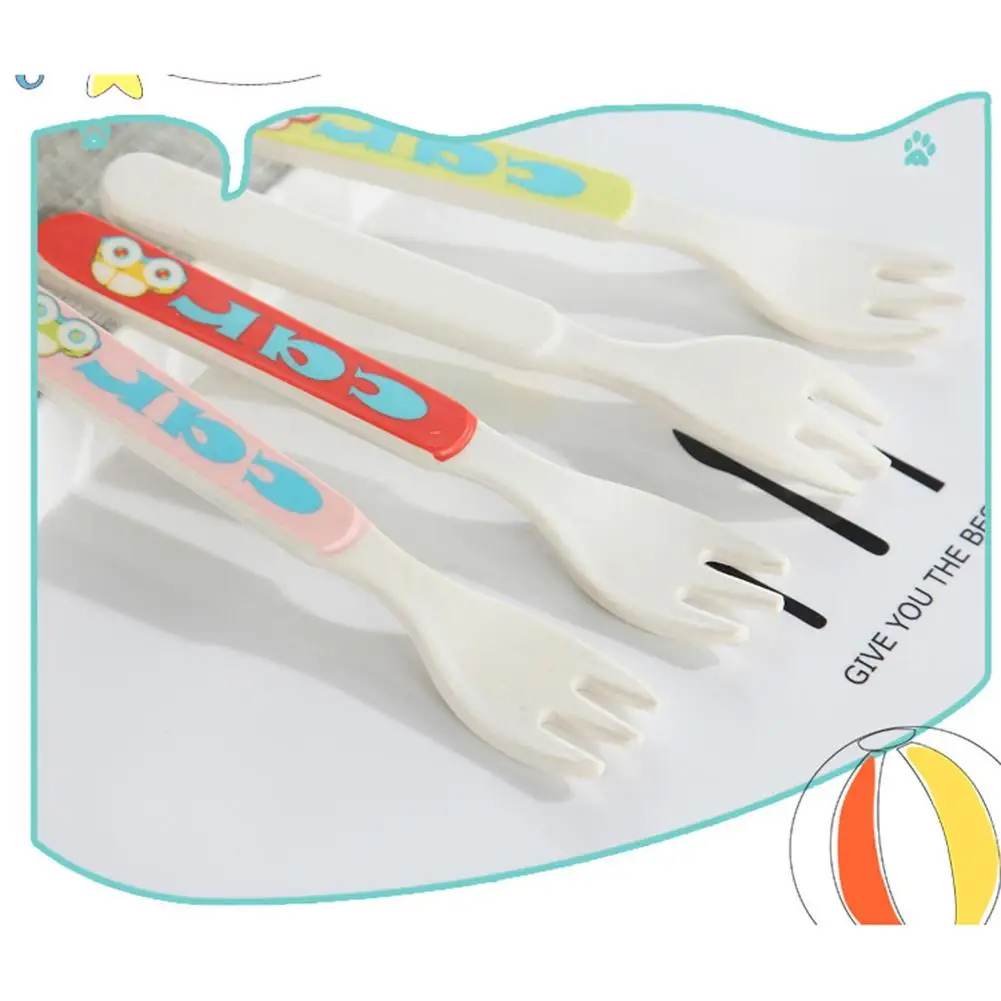 Набор детской посуды из бамбукового волокна 5 шт. детская миска для риса ложка