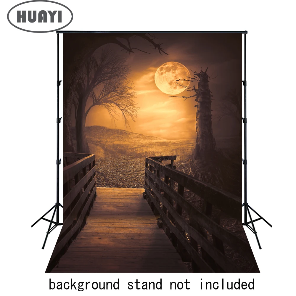 HUAYI Thin vinyl halloween bakcdrop Photography Background Photo studio party Decoration photo booth night moon Xt-5934 | Электроника
