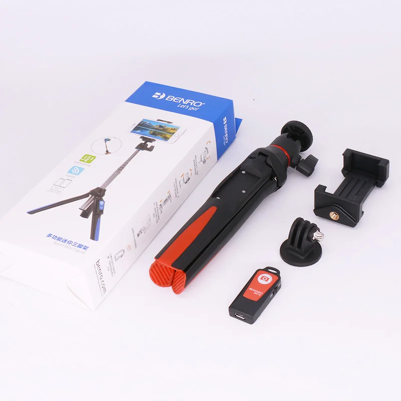 BENRO ручной мини штатив для телефона 3 в 1 Автопортрет монопод селфи Палка с Bluetooth