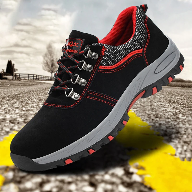 Обувь для безопасности рабочие ботинки из стали до середины голени с защитой от