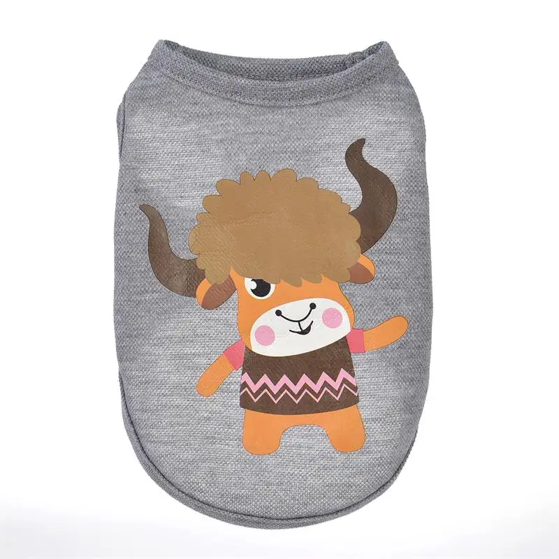 Одежда для маленьких собак, кошек, Kawaii, жилет с изображением животного мира, футболка для щенка, чихуахуа, Тедди, летняя повседневная одежда с рисунком динозавра, ленивеца, жилетки для домашних животных