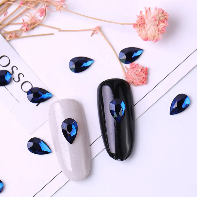 

10 pieces crystal nail Rhinestone 3D Rhinestones big drop of water stones Nail Art decorations nail accessories manic