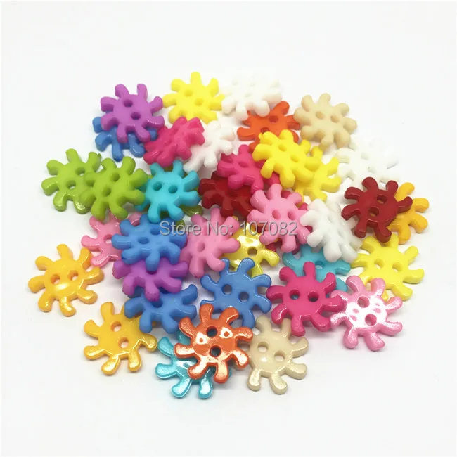 

500pcs 15mm Mixed Sun Shaped Buttons Dress Sweater Cartoon Wheel Sewing Accessories Baby Fancy Button Embellishments Scrapbook