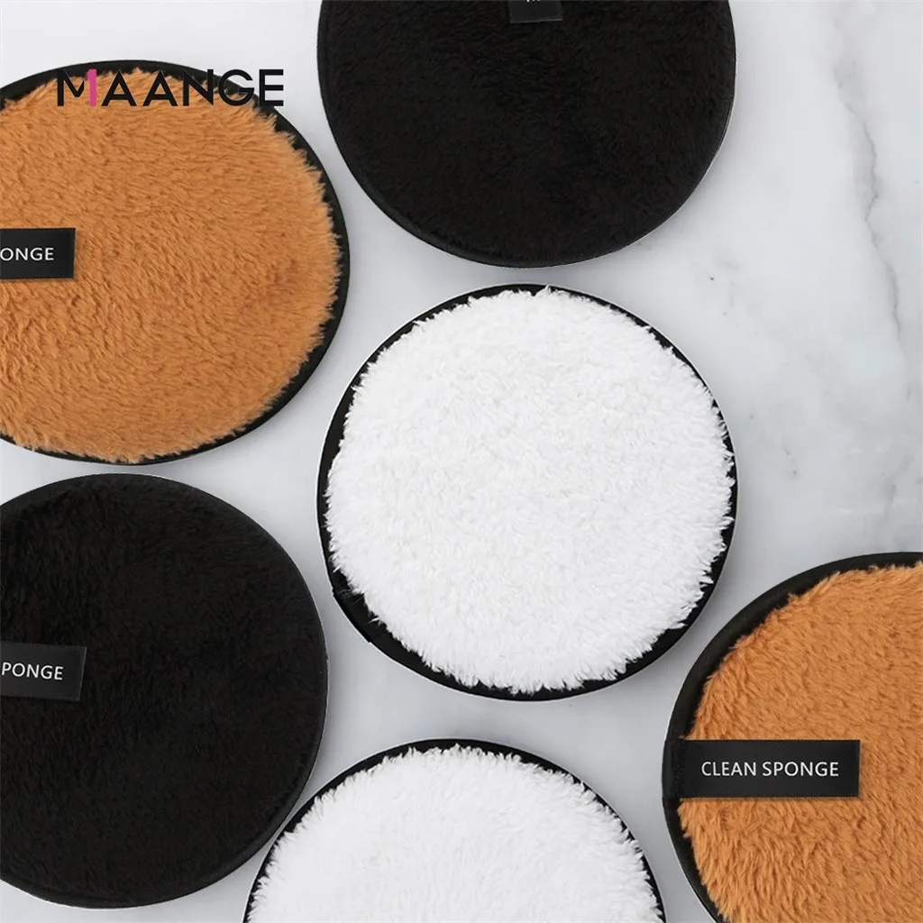 MAANGE бренд beauty 2 шт. микрофибры колодки для удаления мягкое полотенце очищение лица макияж чистая губка набор кистей для макияжа L58