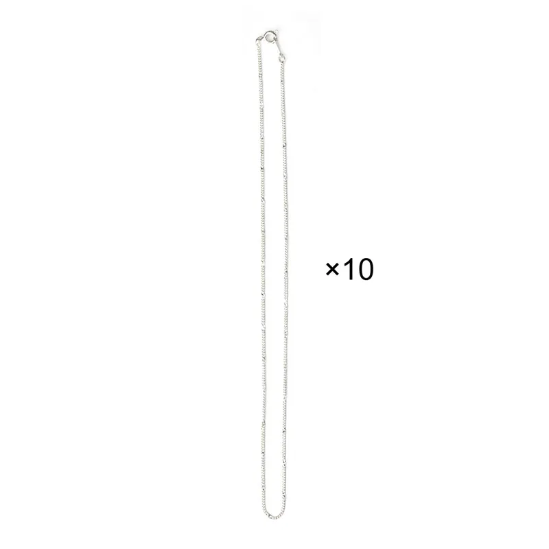 

10 pcs /lot Gold/Silver/Rhodium Necklace Chain With Lobster Clasp DIY Jewelry Findings Bulk Chain Wholesale F1377