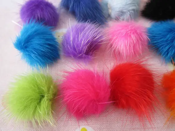 

Set of 80pcs Bulk buy, mink hair Fur pom pom ball, craft, sewing, accesories, earplug, iphone, ipod supply(good quality)
