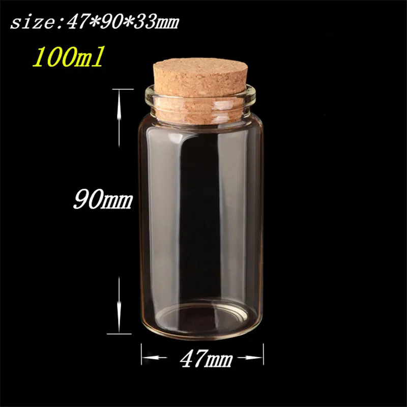 10 шт. стеклянные бутылки с пробкой 47x90x33 мм 100 мл|glass medical bottles|glass bottle 500mlglass dresser |