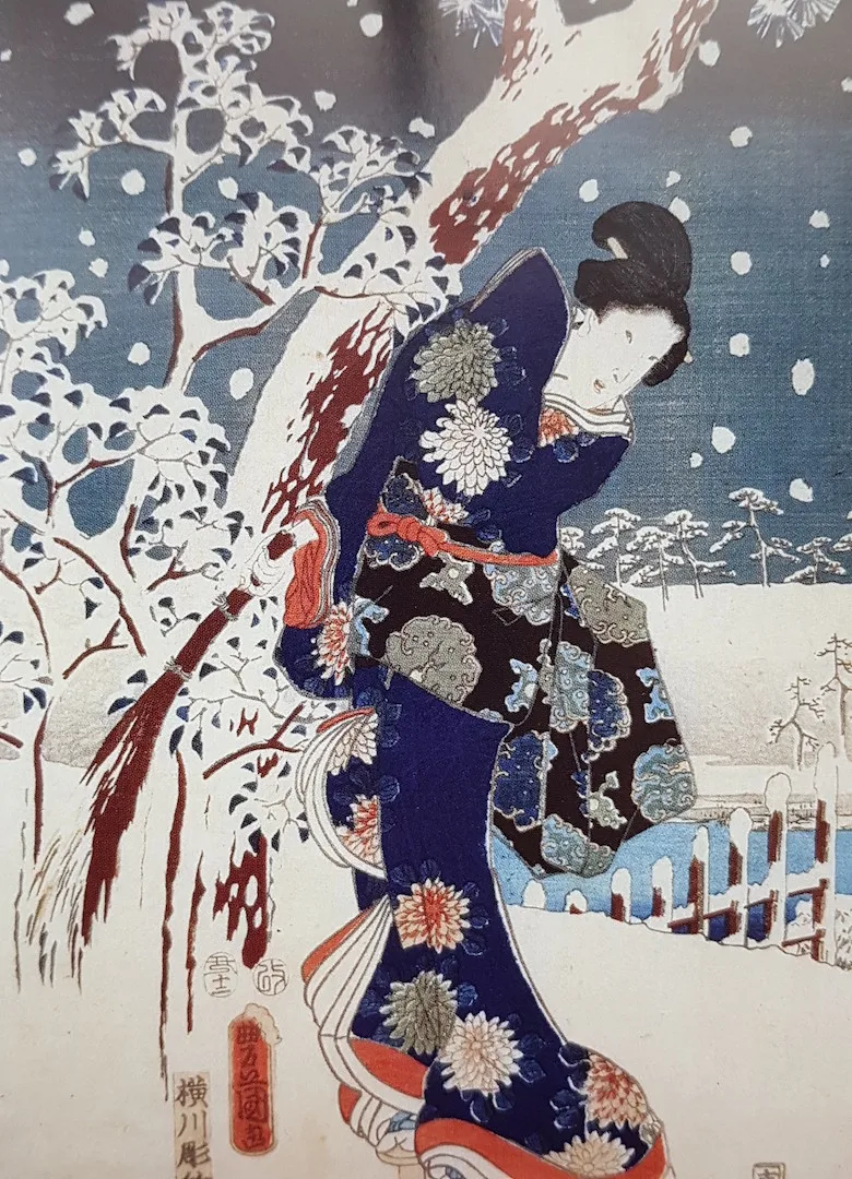 Фиолетовый Винтажные японские картины в стиле Ukiyoe, хиросиге, крафт-постеры, классические картины на холсте, наклейки на стену, домашний декор, подарок - Цвет: Фиолетовый