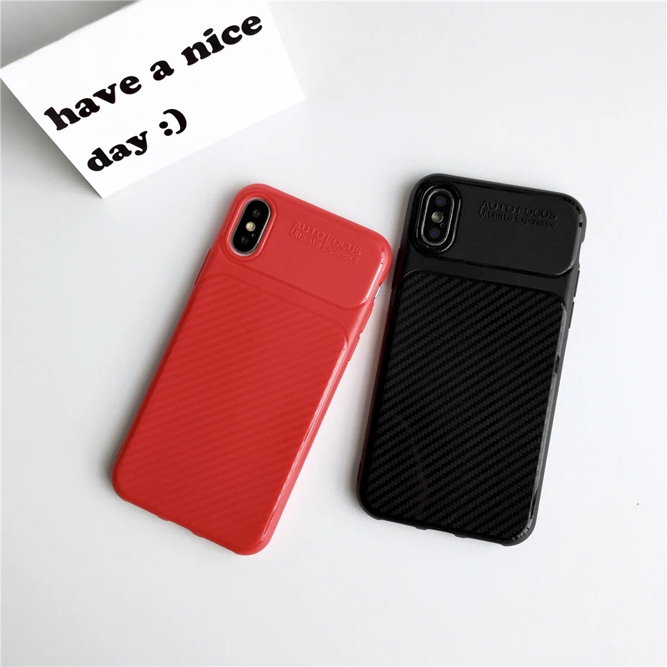 Популярные Роскошные панцири углерода волокно матовая чехол для iphone X случае Fundas
