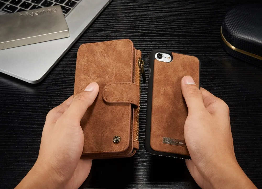 Роскошный кожаный чехол для iPhone X, 8, 7 Plus, 6, 6S Plus, флип-чехол с отделением для карт, чехол с магнитом, деловой чехол для телефона, для iPhone 7 Plus
