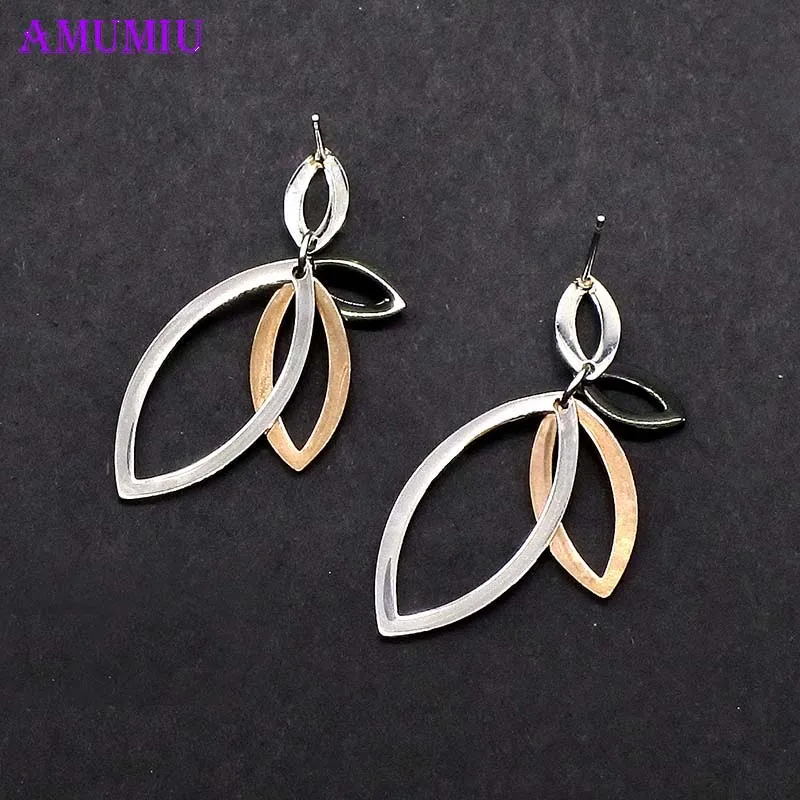 

AMUMIU earrings 2019 Women bohemian accessories handmade jewelry long earring korean fashion boho yellow statement new E022