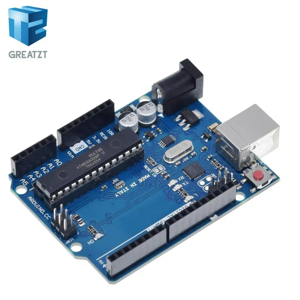 Официальная коробка GREATZT UNO R3 ATMEGA16U2 + чип MEGA328P для платы разработки Arduino USB кабель 1
