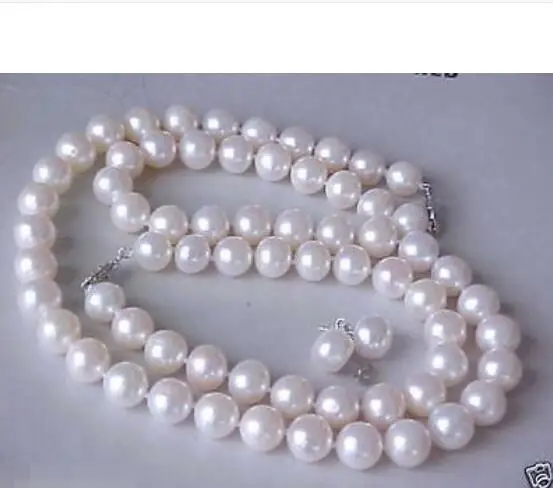 

Beautiful NEW 9-10MM REAL SOUTH SEA WHITE PEARL NECKLACE BRACELET EARRING