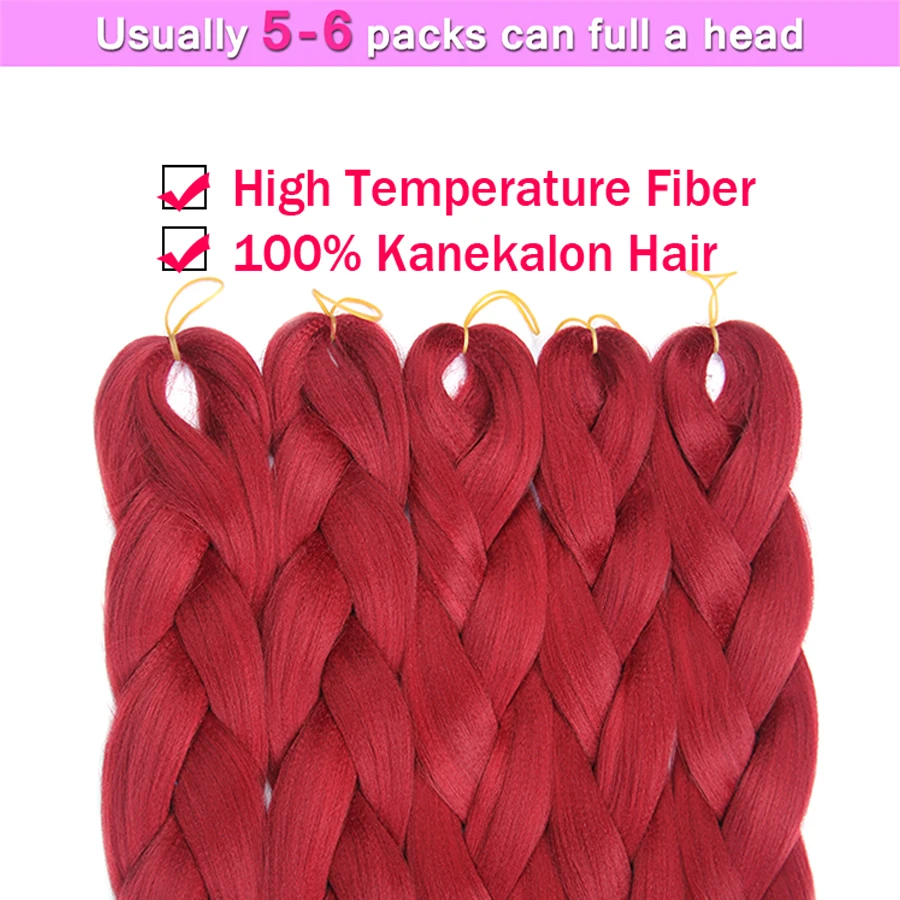 Элегантный Муз продукты 82 дюйма 165 г/упак. синтетические jumbo косы Kanekalon