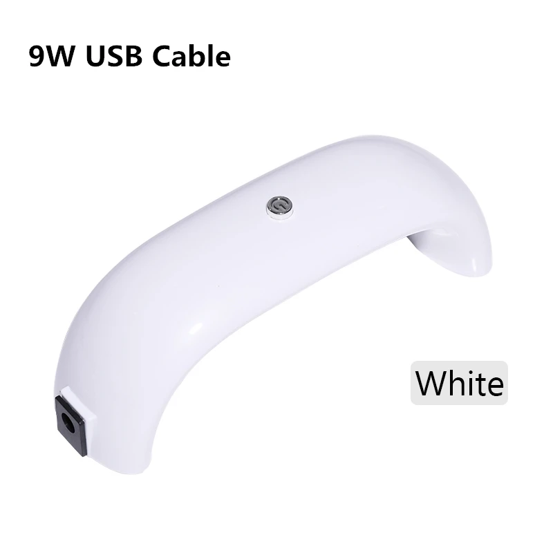 9W USB Cable White Сушилка для ногтей BORN PRETTY, СВЕТОДИОДНЫЙ УФ-светильник для ногтей, USB лампа для маникюра, ЖК-дисплей, сушка, Гель-лак для ногтей, инструмент для дизайна ногтей - Цвет: 9W USB Cable White