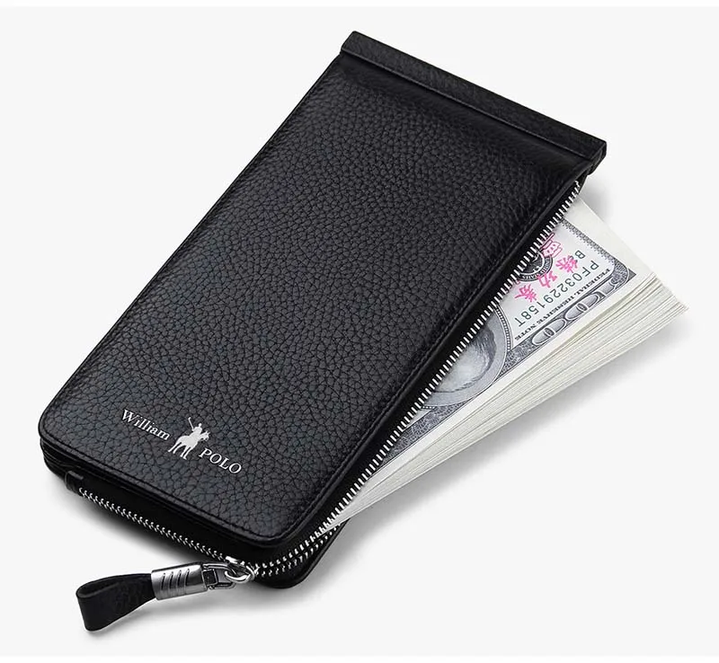 Men's True Leather Card Wallet, Cowhide Credit card bag, Bank Card Clip slim card holder