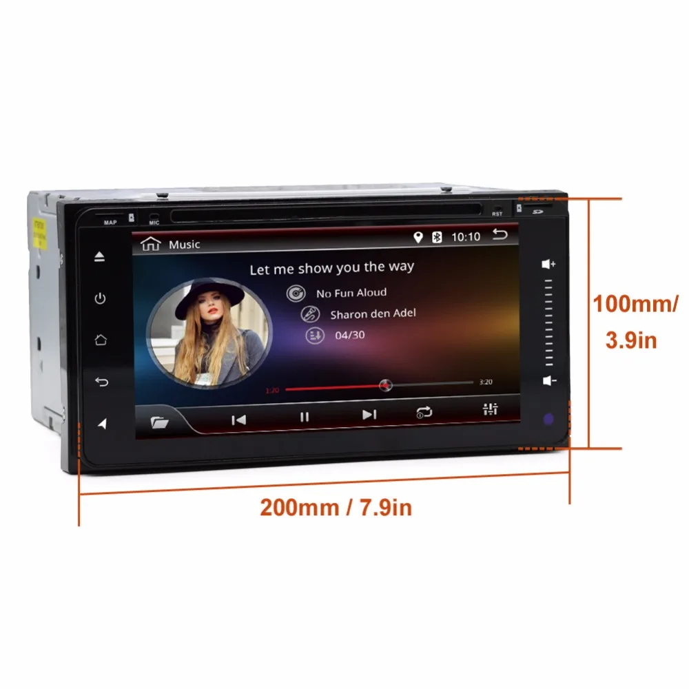 2 Din dvd-радио стерео видео плеер Android для Toyota 200*100 gps Hilux VIOS Camry corolla Прадо RAV4 Prado |