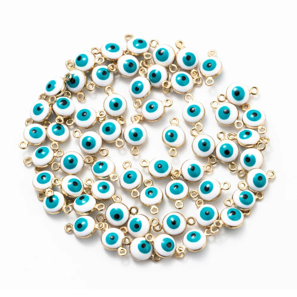 MEIBEADS 20 шт./лот бусины от сглаза двойные разъемы ювелирные изделия аксессуары