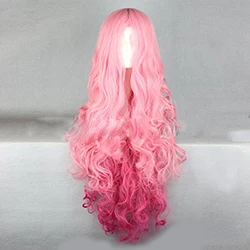 red pink HAIRJOY синтетические волосы Tsukimiya Ringo в принце песни косплей парик Красный Розовый Ombre вьющиеся парики - Цвет: red pink