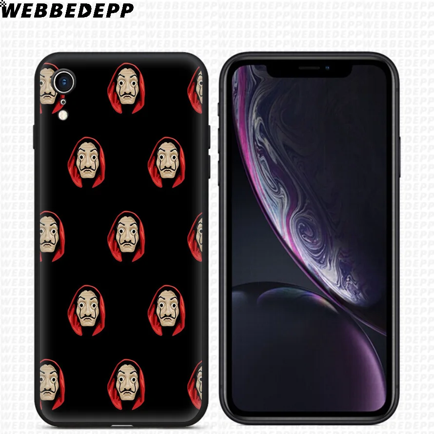 Мягкий силиконовый чехол WEBBEDEPP Money Heist La Casa De Papel для iPhone 11 Pro Xr Xs Max X или 10 8 7 6 6S Plus 5 5S